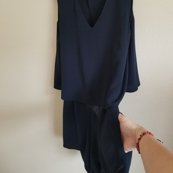 Madewell Blue Shorts Romper size Medium - Picture 7 of 8